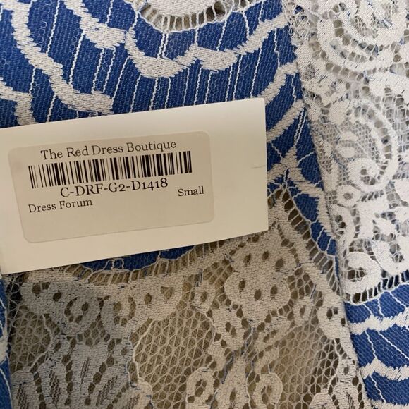 Dress Forum Dress Women's Size Small Sheath Coquette Lace Mesh Semi-Sheer - Picture 6 of 10